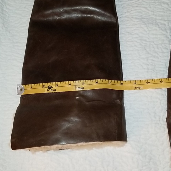 Michael Kors Brown Leather Wedge Boots New - Picture 10 of 12